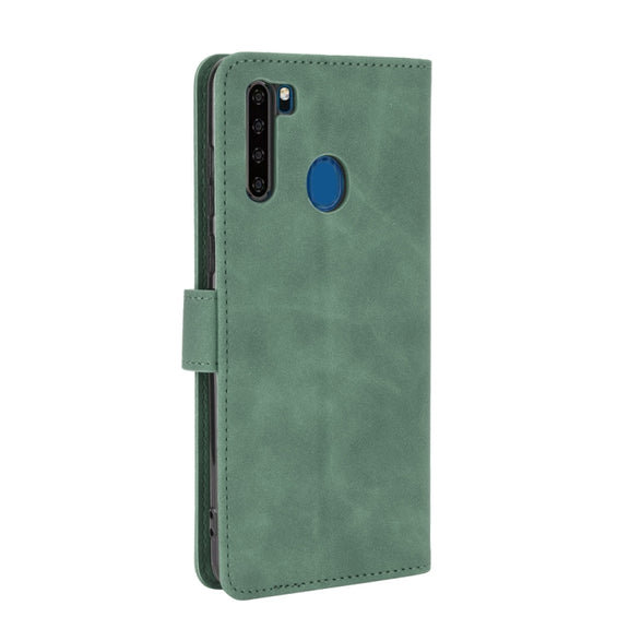 For Blackview A80 Pro Solid Color Skin Feel Magnetic Buckle Horizontal Flip Calf Texture PU Leather Case with Holder & Card Slots & Wallet(Green)