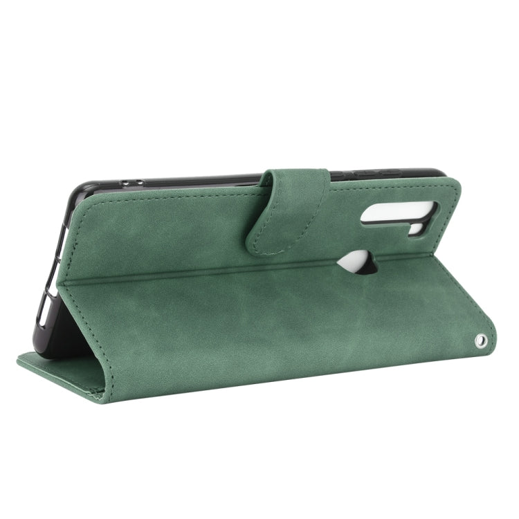 For Blackview A80 Pro Solid Color Skin Feel Magnetic Buckle Horizontal Flip Calf Texture PU Leather Case with Holder & Card Slots & Wallet(Green)