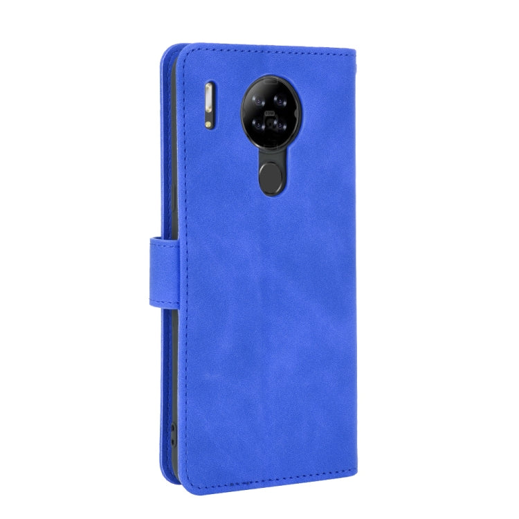 For Blackview A80 Solid Color Skin Feel Magnetic Buckle Horizontal Flip Calf Texture PU Leather Case with Holder & Card Slots & Wallet(Blue)