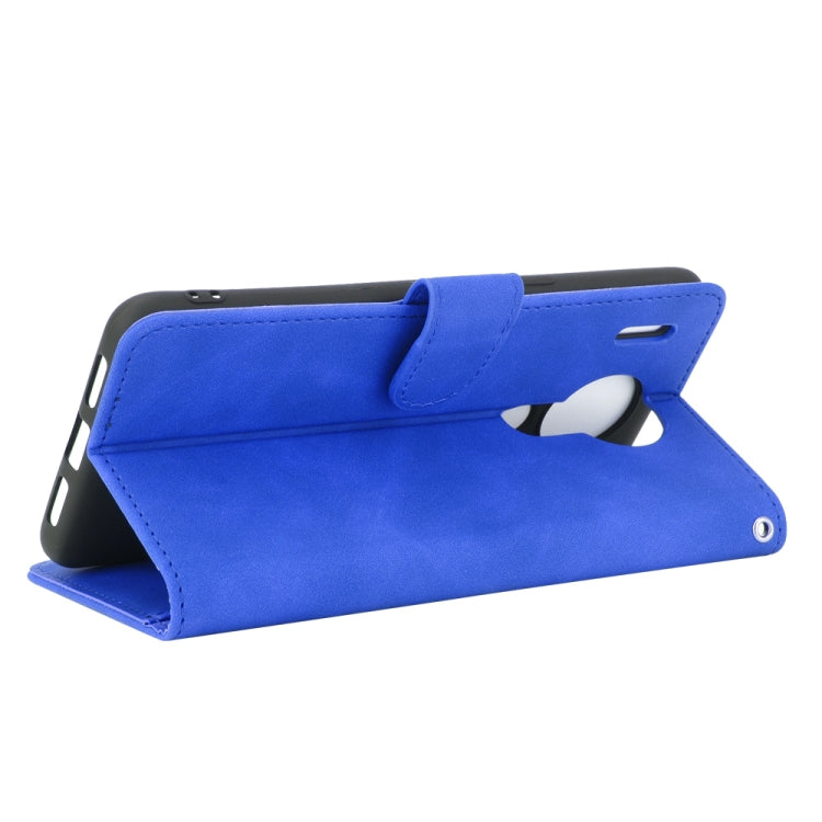 For Blackview A80 Solid Color Skin Feel Magnetic Buckle Horizontal Flip Calf Texture PU Leather Case with Holder & Card Slots & Wallet(Blue)