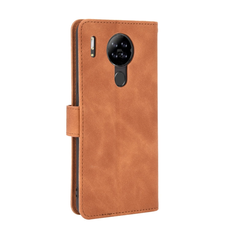 For Blackview A80 Solid Color Skin Feel Magnetic Buckle Horizontal Flip Calf Texture PU Leather Case with Holder & Card Slots & Wallet(Brown)