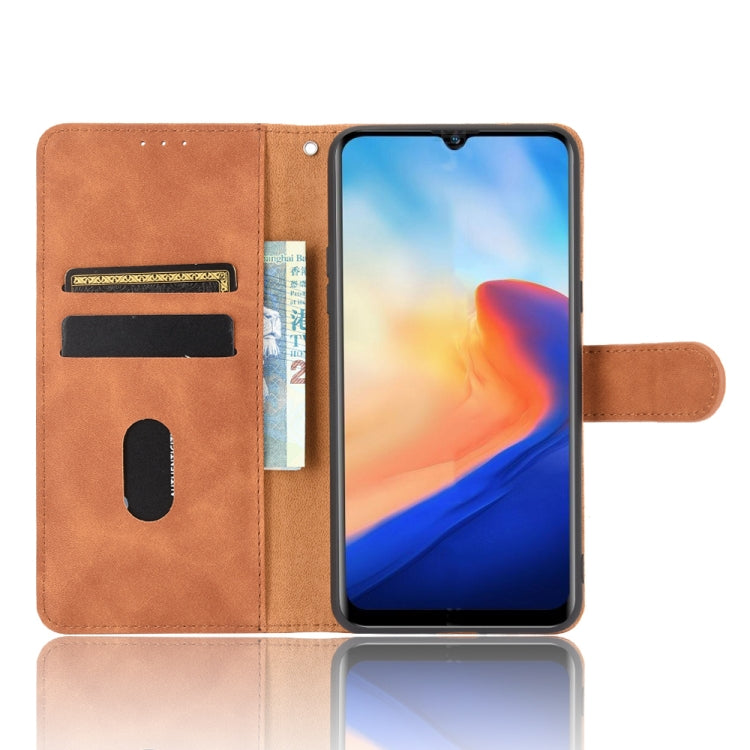 For Blackview A80 Solid Color Skin Feel Magnetic Buckle Horizontal Flip Calf Texture PU Leather Case with Holder & Card Slots & Wallet(Brown)