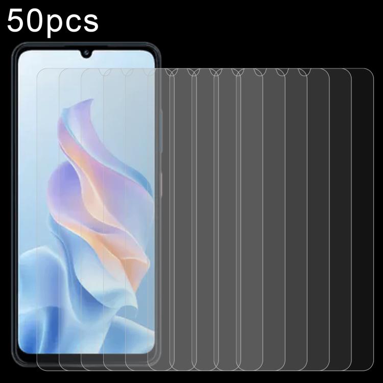 For ZTE Blade A76 4G 50pcs 0.26mm 9H 2.5D Tempered Glass Film