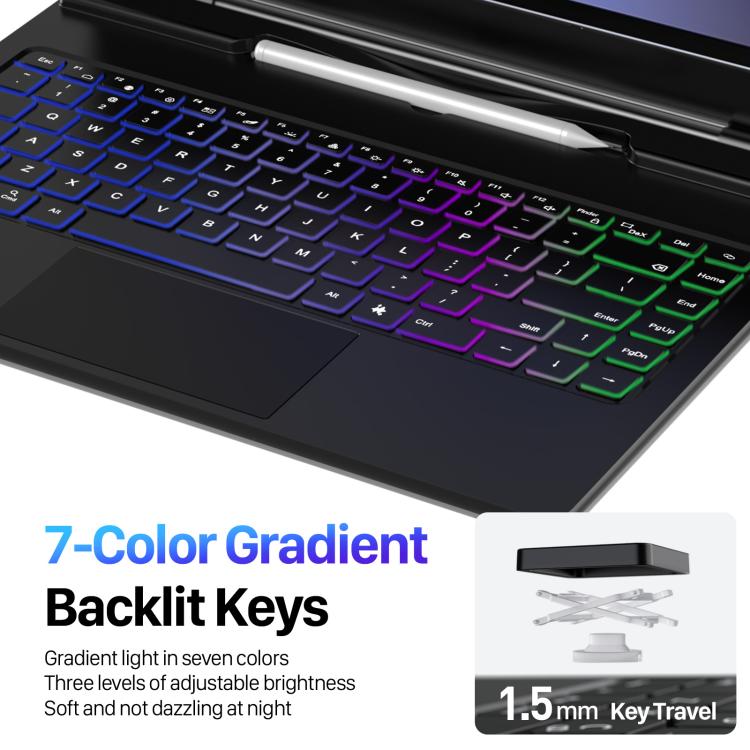 For Samsung Galaxy Tab S10 Ultra  DUX DUCIS MK Series Magnetic Wireless Bluetooth Keyboard Tablet Case(Black)