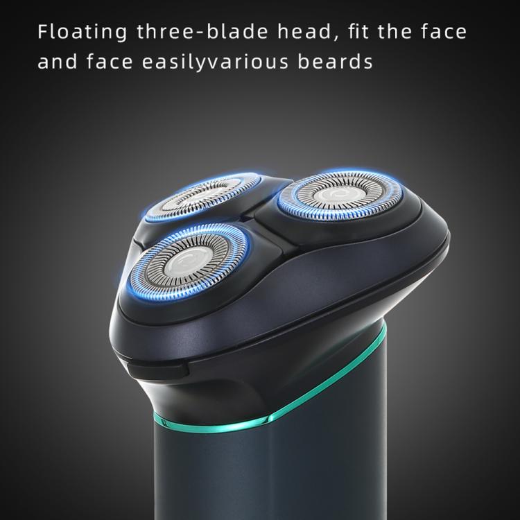 VGR V-310 Digital Display Three-blade IPX7 Electric Shaver(Black)