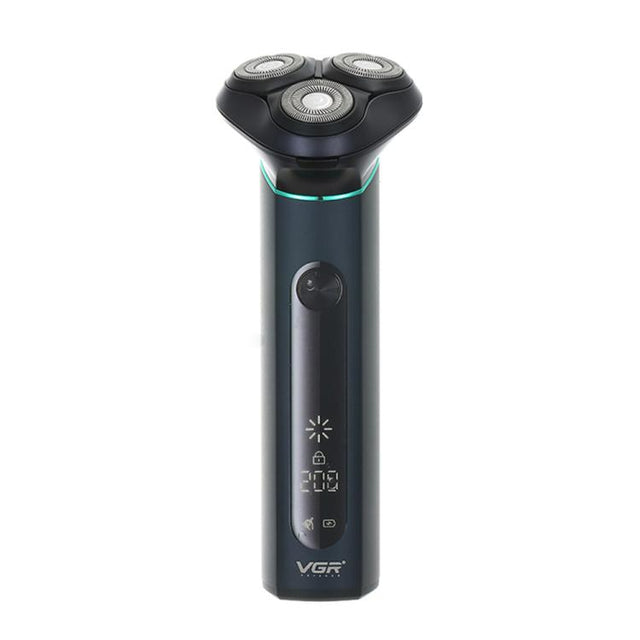 VGR V-310 Digital Display Three-blade IPX7 Electric Shaver(Black)