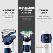 VGR V-328 3D Floating Cutting Blade IPX7 Electric Shaver(Black)