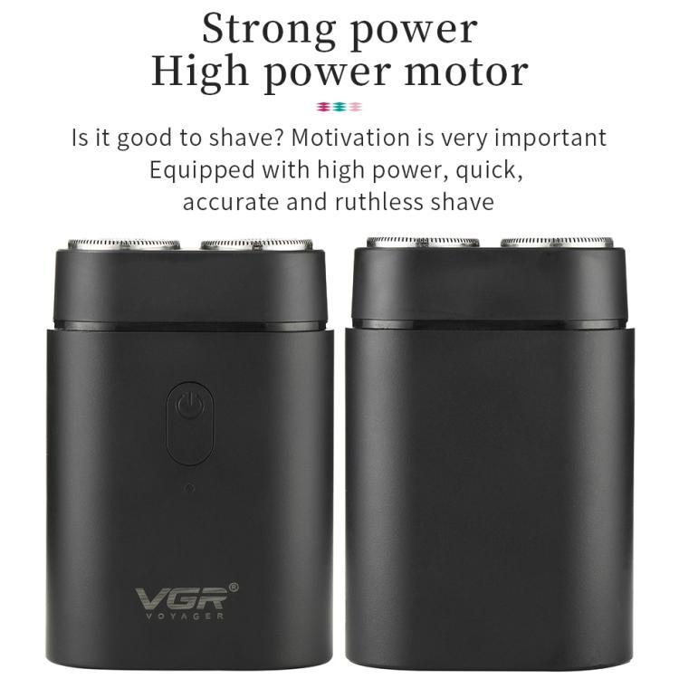 VGR V-341 Rotating 2 Cuttter Head Portable Electric Shaver(Black)