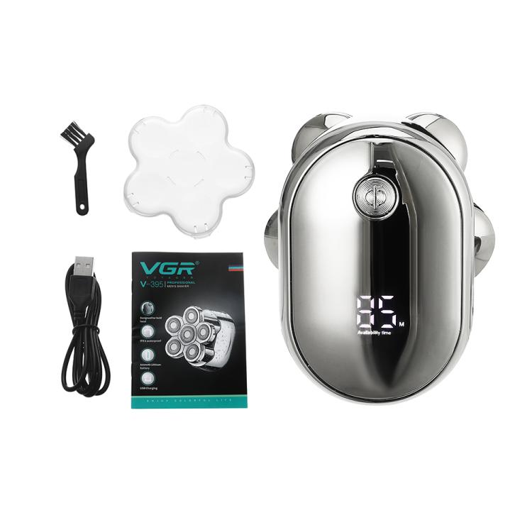 VGR V-395 Six Cuttter Heads IPX6 Electric Shaver(Silver)