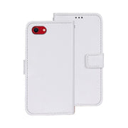For iPhone 16e idewei Crazy Horse Texture Leather Phone Case(White)
