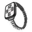 For Apple Watch 42mm / 41mm / 40mm / 38mm Slim Train Section Diamond Metal Watch Band(Black) - free shipping - PMc TechLife - Order now!