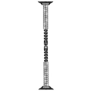 For Apple Watch 42mm / 41mm / 40mm / 38mm Slim Train Section Diamond Metal Watch Band(Black)