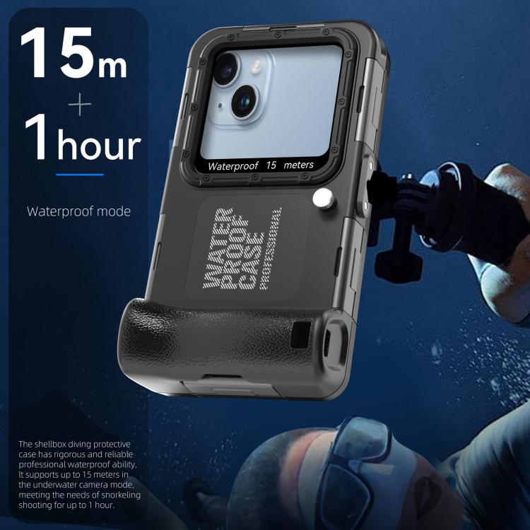 RedPepper 4th Generation Diving Protective Case for iPhone, Water-resistant depth: 15m(Black)