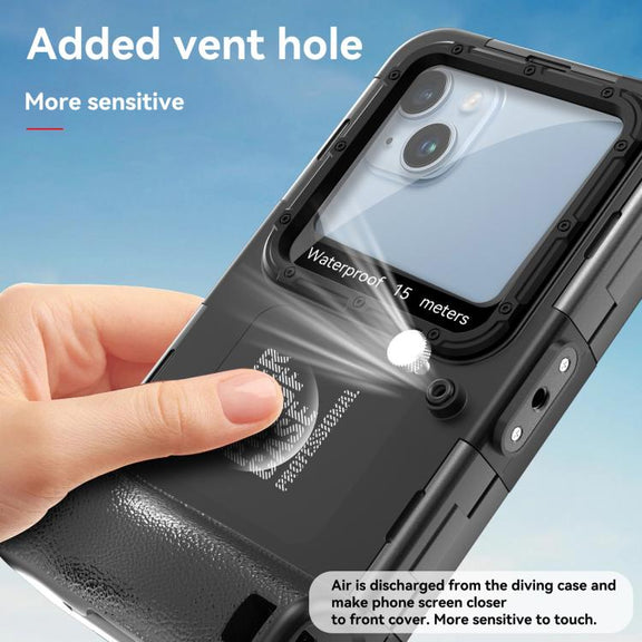 RedPepper 4th Generation Diving Protective Case for iPhone, Water-resistant depth: 15m(Black)