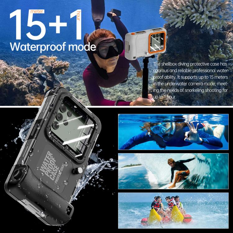 RedPepper 4th Generation Diving Protective Case, Water-resistant depth: 15m(Black)