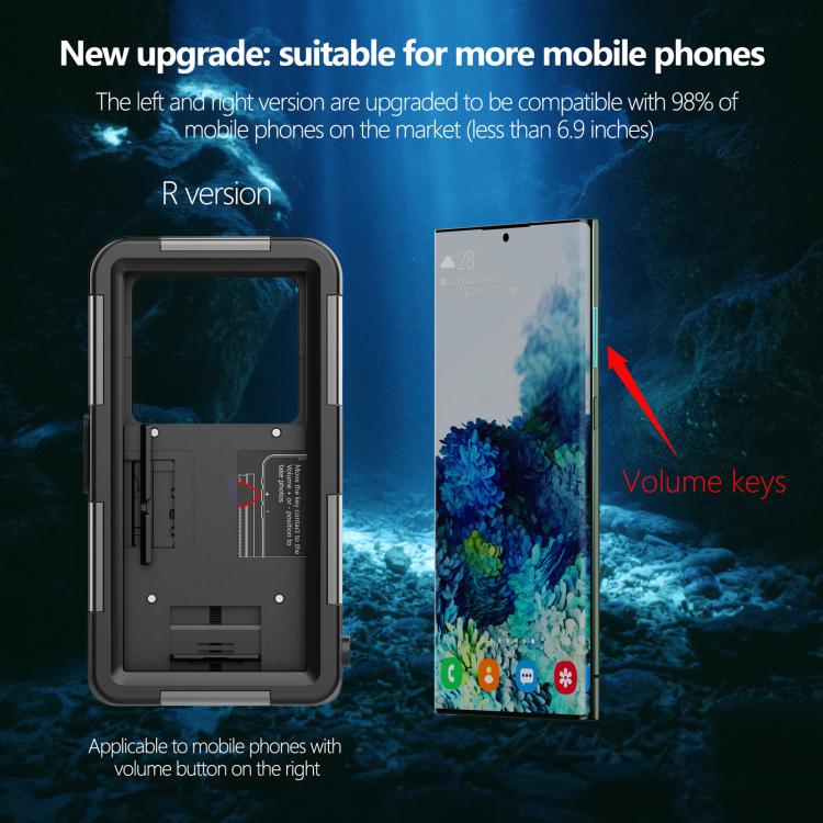 RedPepper 4th Generation Diving Protective Case, Water-resistant depth: 15m(Black)