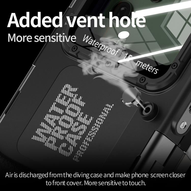 RedPepper 4th Generation Diving Protective Case, Water-resistant depth: 15m(Black)