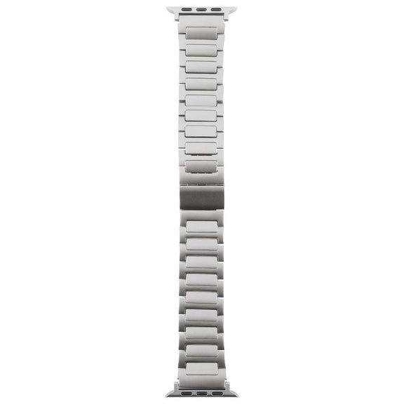 For Apple Watch 42mm / 41mm / 40mm / 38mm I-Shaped Folding Magnetic Buckle Metal Watch Band(Silver)