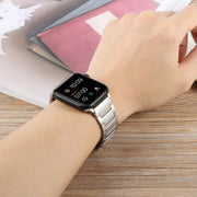 For Apple Watch 42mm / 41mm / 40mm / 38mm I-Shaped Folding Magnetic Buckle Metal Watch Band(Silver)