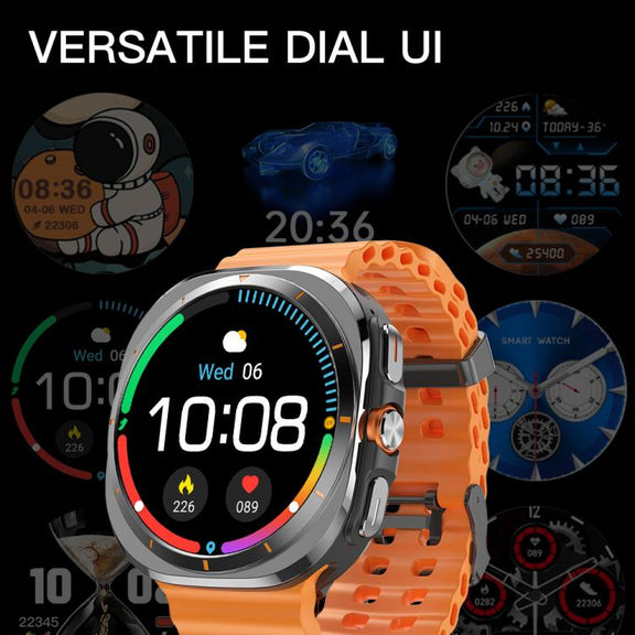 X7 1.51 inch IPS Screen Bluetooth Smart Watch Supports Healthy Monitoring(Orange)