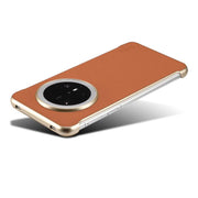 For Huawei Mate 70 Denior A20 Genuine Leather Litchi Texture MagSafe Frameless Phone Case(Brown)