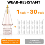 C04L 4pcs / Set 1.95mm Capacitive Stylus Replacement Nibs for Apple Pencil 2 / 1(Transparent Color Mixing)