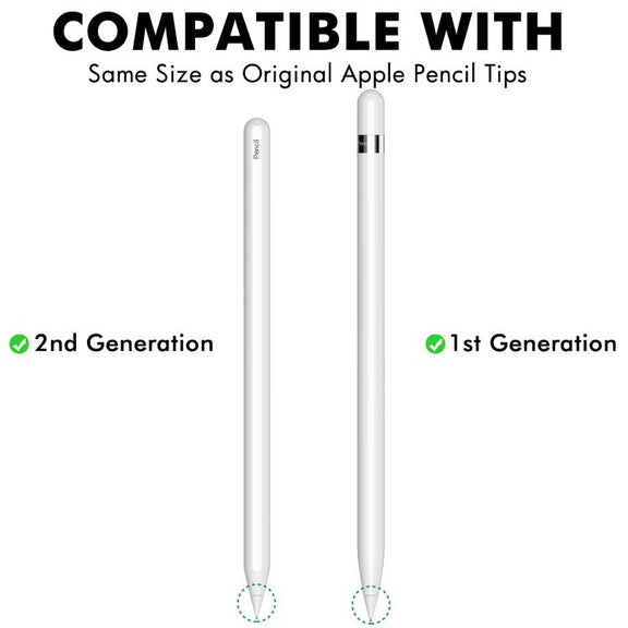 C04L 4pcs / Set 1.95mm Capacitive Stylus Replacement Nibs for Apple Pencil 2 / 1(White)