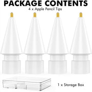 C04L 4pcs / Set 1.95mm Capacitive Stylus Replacement Nibs for Apple Pencil 2 / 1(White)