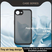 For iPhone 16e imak UX-9B Series Four Corners Tiny Airbag Shockproof Phone Case(Black)