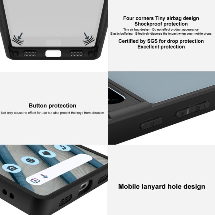 For iPhone 16e imak UX-9B Series Four Corners Tiny Airbag Shockproof Phone Case(Black)
