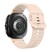 For Samsung Galaxy Watch Ultra 47mm / Ultra 2025 Kalebol Wave-stitched Silicone Strap(Pink)