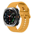 For Samsung Galaxy Watch Ultra 47mm / Ultra 2025 Kalebol Wave-stitched Silicone Strap(Yellow) - free shipping - PMC TechLife - Order now!