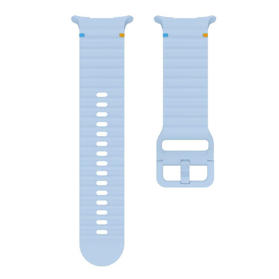 For Samsung Galaxy Watch Ultra 47mm / Ultra 2025 Kalebol Wave-stitched Silicone Strap(Light Blue)