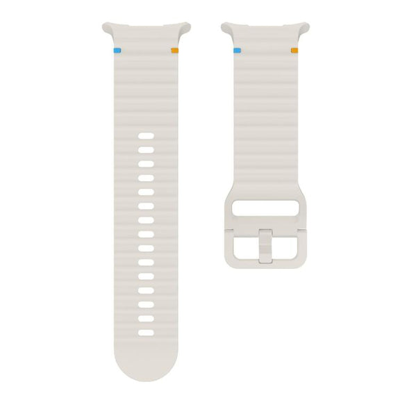 For Samsung Galaxy Watch Ultra 47mm / Ultra 2025 Kalebol Wave-stitched Silicone Strap(Starlight)