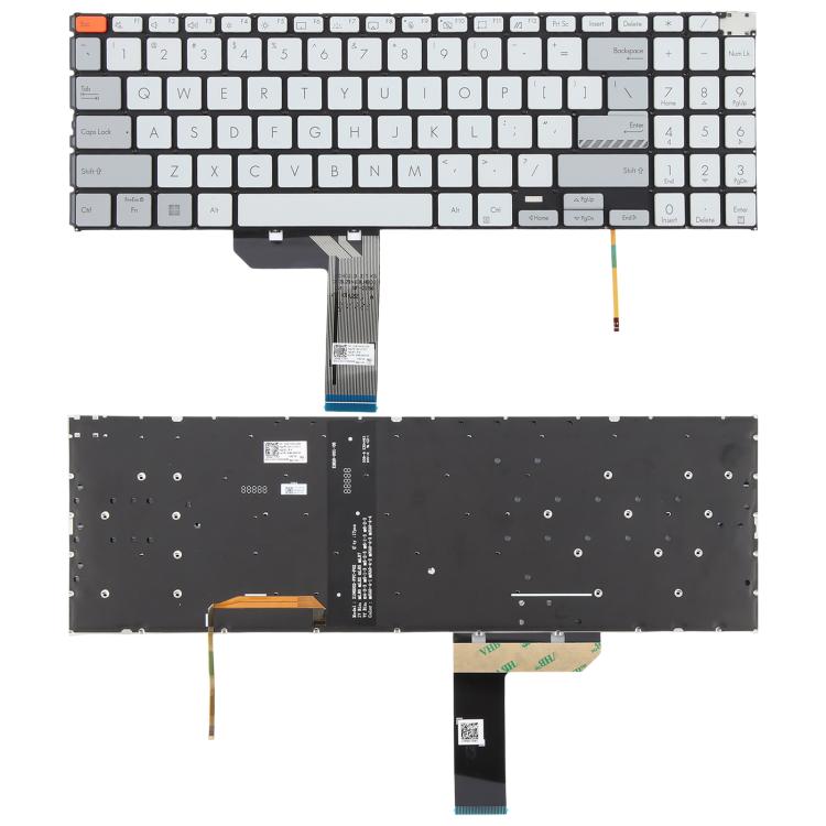 US Version Backlit Laptop Keyboard for Asus Vivobook Pro 15X OLED K6501 M6501(White)