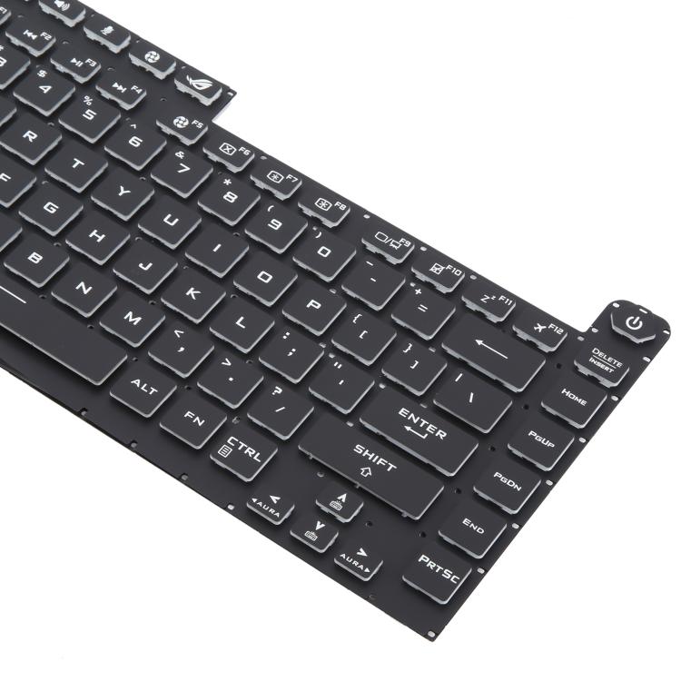 US Version Colorful 16 Pin Backlit Laptop Keyboard for Asus ROG Strix Scar G512 G512LV G512LW G512LI(Transparent keycaps)