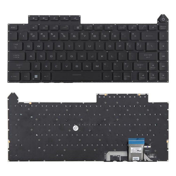 US Version RGB Backlit Laptop Keyboard for Asus ROG Strix G16 G614 G614JU G634 G634JY 2023(Black)