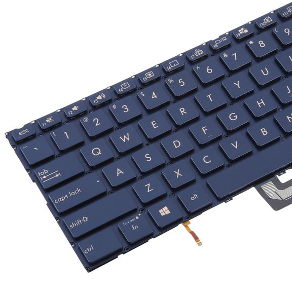 US Version Backlit Laptop Keyboard for Asus ZenBook 14 UX434 UX434F UX434FA UX434FL UX434FLC(Blue)