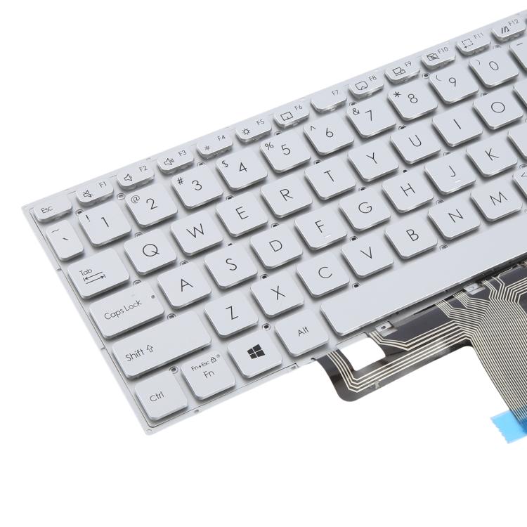 US Version Laptop Keyboard for Asus VivoBook X521 V5100E X521FL S5600F S533F 2020(Silver)