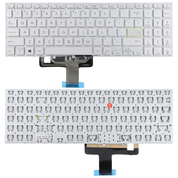 US Version Laptop Keyboard for Asus VivoBook X521 V5100E X521FL S5600F S533F 2020(Silver)
