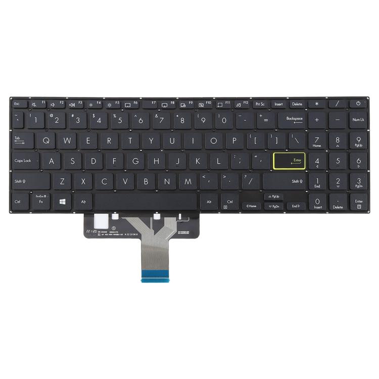 US Version Laptop Keyboard for Asus VivoBook X521 V5100E X521FL S5600F S533F 2020(Black)