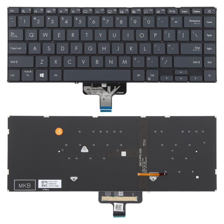 US Version Backlit Laptop Keyboard for Asus ZenBook 14 ux435 ux435egl ux435e u4800egl(Black)