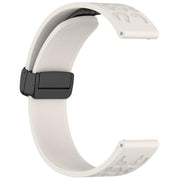 18mm Kalebol Universal Leopard Print Magnetic Folding Buckle Silicone Strap(Starlight)
