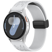 20mm Kalebol Universal Leopard Print Magnetic Folding Buckle Silicone Strap(Light Grey)