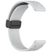 20mm Kalebol Universal Leopard Print Magnetic Folding Buckle Silicone Strap(Light Grey)