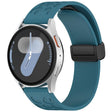 20mm Kalebol Universal Leopard Print Magnetic Folding Buckle Silicone Strap(Dark Blue) - 22mm Bands by Kalebol | Online Shopping South Africa | PMc TechLife | Buy Now Pay Later Mobicred