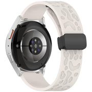 20mm Kalebol Universal Leopard Print Magnetic Folding Buckle Silicone Strap(Starlight)