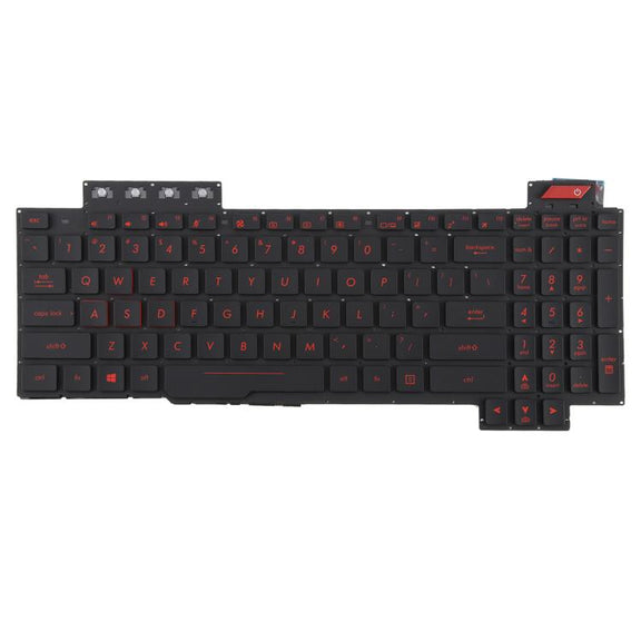 US Version Backlit Laptop Keyboard for Asus FX63 FX63V FX503VM FX503VD ZX63VE FZ63V GL503VS(Red)