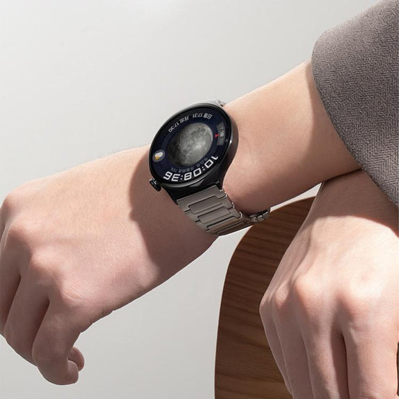 Kalebol 22mm Universal Titanium Scratch Resistant Strap(Black)