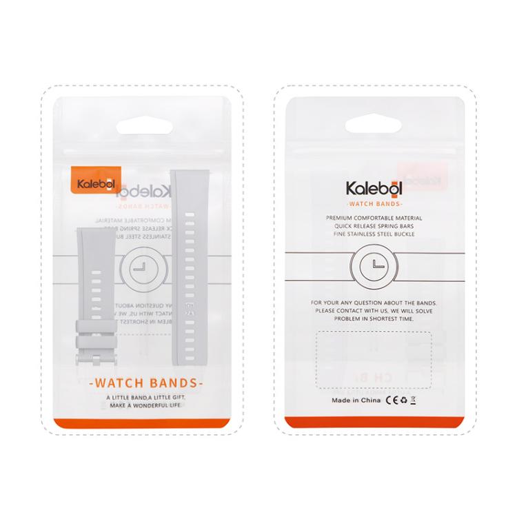Kalebol 22mm Universal Silicone Watch Strap(Black)